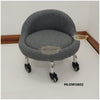 Low profile stool on wheels with back support | 31cm | Grey Stool