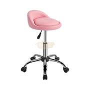 Low profile stool on wheels with back support | Black Stool