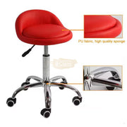 Low profile stool on wheels with back support | Black Stool