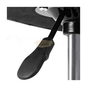 Low profile stool on wheels with back support | Black Stool