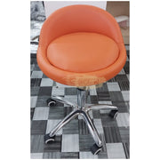 Low profile stool on wheels with back support | Black Stool