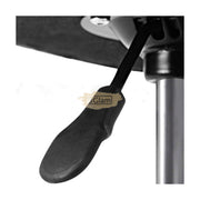 Low profile stool on wheels with back support | Orange Stool