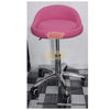 Low profile stool on wheels with back support | Pink Stool
