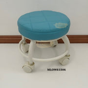 Low stool on wheels Blue Low Stool