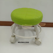 Low stool on wheels Green Low Stool
