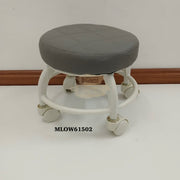 Low stool on wheels Grey Low Stool