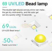 LUGX LG205 Professional UV LED Nail Lamp 72W with Arm Rest Pillow UV Lamp