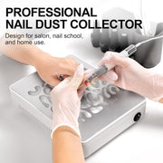 LUGX LG608 Plus Professional Nail Dust Collector 4500 RPM with 30 Pcs Filter Papers Nail Dust Vacuum