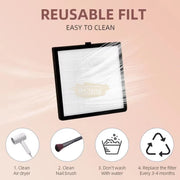 LUGX LG608 Professional Nail Dust Collector Aspirator Replaceable Filter 40W Compact Nail Dust Collector