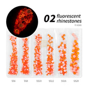 Luminous Rhinestones Multi-faceted flatback - Available in 6 colors 02 Set Nail Art Tool