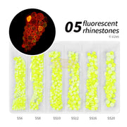 Luminous Rhinestones Multi-faceted flatback - Available in 6 colors 05 Set Nail Art Tool