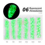 Luminous Rhinestones Multi-faceted flatback - Available in 6 colors 06 Set Nail Art Tool