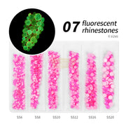 Luminous Rhinestones Multi-faceted flatback - Available in 6 colors 07 Set Nail Art Tool