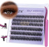 LZM 40P Self Adhesive Eyelashes Pre-glued Eyelashes Cluster Lashes Kit with Lash Tweezers Self-Adhesive Lash Clusters