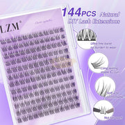 EMEDA LZM 144Pcs Lash Clusters 10-13mm Individual Eyelashes C Curl Cluster Self-Adhesive Lash Clusters