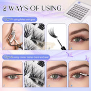 LZM 84pcs Sunflower Lash Clusters C-Curl Mixed 9-13mm | DIY Lashes DIY Lash Clusters