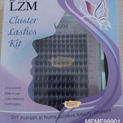 LZM 96pcs Lash Cluster Extension Kit | DIY Lashes WL04 C-MIX DIY Lash Clusters