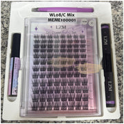 LZM 96pcs Lash Cluster Extension Kit | DIY Lashes WL08 C-MIX DIY Lash Clusters