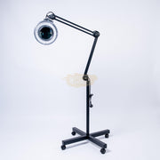 Magnifying Floor Lamp with Rolling Stand Black