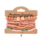 Boho-Chic Multi-Layered Beaded Stretch Bracelet