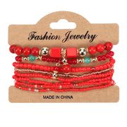 Boho-Chic Multi-Layered Beaded Stretch Bracelet