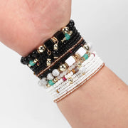 Boho-Chic Multi-Layered Beaded Stretch Bracelet