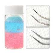 Lash Tweezer Cleaner with Liquid Remover & Cleaning Sponge