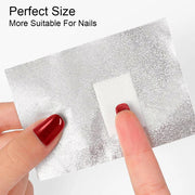 100 Pcs Gel Remover Nail Foil Wraps with Cotton Pad