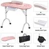 Foldable Manicure Station - Pink Flower Design with Carry Bag MT-017F