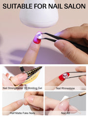 Lotus Hands-Free Rechargeable LED Nail Lamp 36W with Storage - White