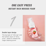 MONDSUB Strawberry Cleansing Mousse 120ml | Hydrating & Tendering