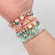 Boho-Chic Multi-Layered Beaded Stretch Bracelet