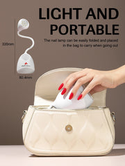 Lotus Hands-Free Rechargeable LED Nail Lamp 36W with Storage - White