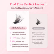 Stars Colors 60pcs Cluster Lashes 30D 0.07D 14mm