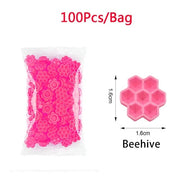 100 Pcs Glue Holder | Pink | Beehive Shape