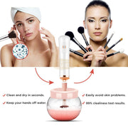 Makeup Brush Cleaner Set & Liquid Mixer (Eyelash Glue/Nail Polish) - Black