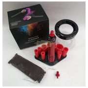 Makeup Brush Cleaner Set & Liquid Mixer (Eyelash Glue/Nail Polish) - Red/Black