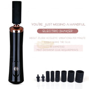 Makeup Brush Cleaner Set & Liquid Mixer (Eyelash Glue/Nail Polish) - Red/Black