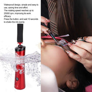 Makeup Brush Cleaner Set & Liquid Mixer (Eyelash Glue/Nail Polish) - Red/Black