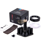 Makeup Brush Cleaner Set & Liquid Mixer (Eyelash Glue/Nail Polish) - White Rose Gold with Black Base Brush Cleaner