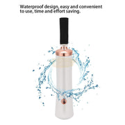 Makeup Brush Cleaner Set & Liquid Mixer (Eyelash Glue/Nail Polish) - White/Rose Gold with Brown base