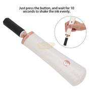 Makeup Brush Cleaner Set & Liquid Mixer (Eyelash Glue/Nail Polish) - White/Rose Gold with Brown base