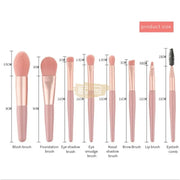 Makeup Brush Set 8 Pieces - Blue Makeup Brush