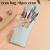 Makeup Brush Set 8 Pieces - Sky Blue Makeup Accessories