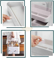 Makeup Organizer with drawers & handle | White Salon Furniture