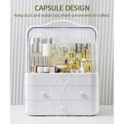 Makeup Organizer with drawers & handle | White Salon Furniture