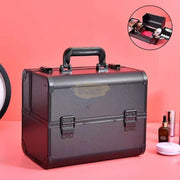 Makeup Train Case 32*21*26cm Black Cosmetic Case