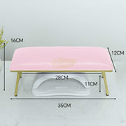 Manicure Arm Rest with Gold Frame Hand Rest