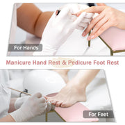 Manicure Arm Rest with Gold Frame Hand Rest