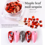 Maple Leaf Shaped A Nail Sequin Available in 6 designs Nail Sequins
